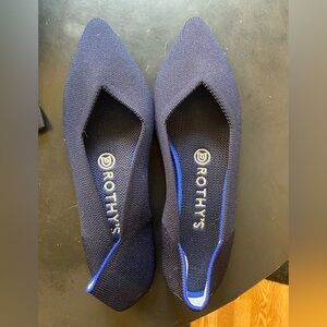 Never worn Rothy's Deep Blue Knit Flats